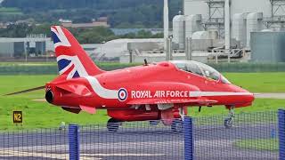 RAF RED ARROWS WITH SMOKE Hawarden Airport Rhyl Air Show [upl. by Lizned]