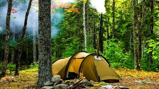 Hot Tent Bushcraft Camping [upl. by Sev]