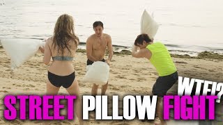 Street Pillow Fight  WTF S2 11  HappyTV [upl. by Abixah]