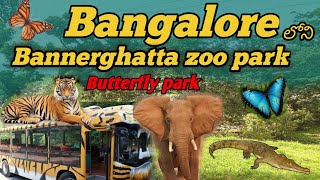 bannerghatta zoo park in bangalore  butterfly park  safari ride  in telugu  busy house wife [upl. by Gerti]