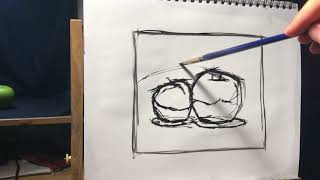 How to paint a 5value grayscale still life demo [upl. by Gnap414]