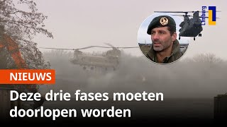 Militairen zetten met helikopters zware stenen in om dijk dicht te maken 🚁  1Limburg [upl. by Nesnaj856]