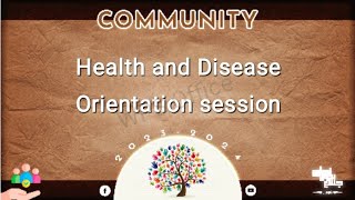 L1 Health and disease Community [upl. by Notwen]