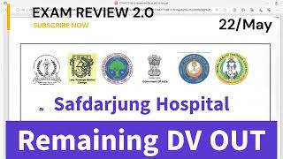 Nursing attendent dvSafdarjung hospital DV UPDATE DV Date amp DV Instruction Out 3 post [upl. by Ulphiah649]