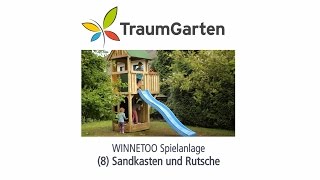 Winnetoo Spielturm Montage 8 Sandkasten und Rutsche  TraumGarten [upl. by Ferrell239]