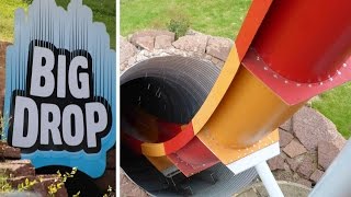 Big Drop  KamikazeRutsche  Free Fall Slide  Skara Sommarland [upl. by Suelo]