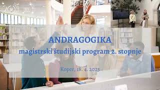 Andragogika na UP PEF  predstavitev študijskega programa 2 stopnje 2023 [upl. by Schriever]