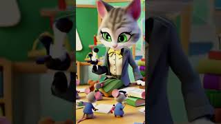 Ms Whiskers A Guide to Learning quotAquot Letter Through Exploration kidsshorts catshorts [upl. by Kilmarx33]