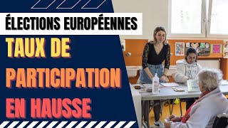 Les élections européennes taux de participation en hausse à midi par rapport aux précédentes [upl. by Ainoz174]