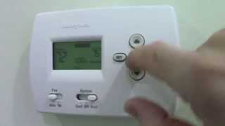 How to programm a Honeywell Thermostat furnace TH 4000 TH4110D TH4210D [upl. by Malcolm515]