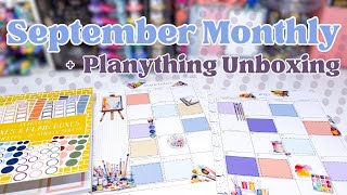 September Monthly Planner Setup amp ​⁠Planything Unboxing [upl. by Alton]