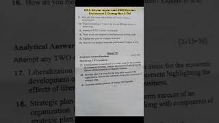 bbs 3rd question paper 2080 Newampoldbusinessenvironment andstrategyshorts tribhuvan university [upl. by Adaval]