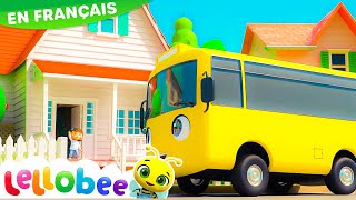 Dix Petits Autobus  Lellobee en Français  Dessins Animés Pour Enfant [upl. by Eimyaj]