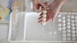 How to Whitewash Wood Beads  Easy DIY TUTORIAL [upl. by Clorinde743]