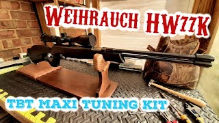 Weihrauch HW77K installing a TBT Maxi kit and test at 25 yards [upl. by Tonkin]