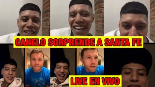 Canelo Álvarez sorprende a Santa Fe KLAN y al tornillo en live antes de su pelea con jermell charlo [upl. by Nnair]