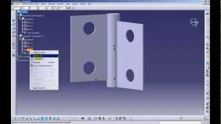 Tutoriel Catia  assembler une charnière Assembly Design  Coïncidence [upl. by Iams]