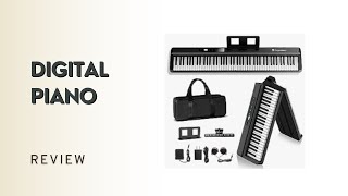 Full Size 88 Key Folding Digital Piano REVIEW [upl. by Yemarej138]