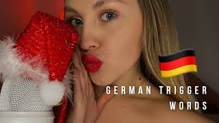 ASMR  German 🇩🇪 trigger words  Trigger Wörter zum Weihnachten 🎄whispering and hands movements [upl. by Aisital]