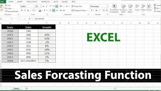 How to Use Sale Forecast Function in MS Excel [upl. by Jair262]