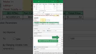 How to use Solver in Excel shorts [upl. by Gnut127]