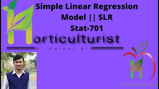 Simple Linear Regression Model  SLR Model  Stat701 Mid [upl. by Berger335]