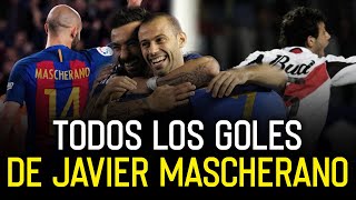 Los 12 goles de Javier Mascherano en su carrera  Homenaje retiro [upl. by Engvall]