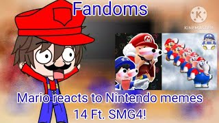 Fandoms react to Mario reacts to Nintendo Memes 14 Ft SMG4 Gacha reaction [upl. by Rainah]