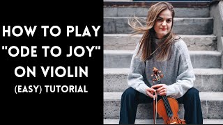 quotOde To Joyquot  Violin Tutorial easy [upl. by Darcia]