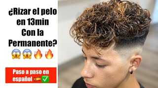 ¿Como rizar el pelo con la permanente en 13 min 😱🔥💈💈 paso a paso en español [upl. by Aihsotan186]