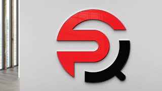 P Q circle logo  Professional logo design  Adobe illustrator [upl. by Yddet]