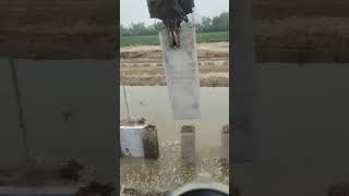 River embankment cofferdam cement board installation process [upl. by Nolyarg]