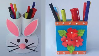 DIY 2 Beautiful Pen Holders How to Make PenPencil HolderPen Stand With Waste Materials [upl. by Ahsain]