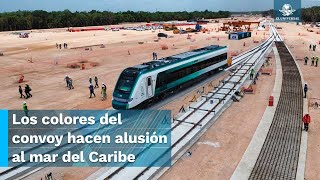 Conoce el interior del primer vagón del Tren Maya en llegar a Cancún [upl. by Yltsew]