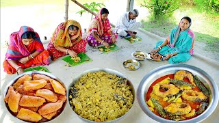 করোলা আর রুই মাছের ঝোল দিয়ে সবাই একথালা করে ভাত খেয়ে নিলো সাথে মোচার ঘন্ট আর চলকুমড়ো রেসিপি [upl. by Renba]