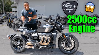 WORLDS LARGEST ENGINE Triumph Rocket 3 TFC Review amp First Ride [upl. by Iormina498]