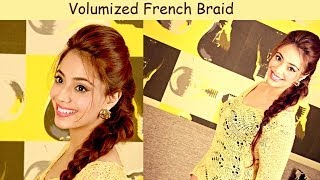 Volumized French Braid Hindi [upl. by Yrelbmik]