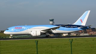 Jetairfly OOJDL Boeing 7878 Dreamliner landing  BRU [upl. by Tterb]