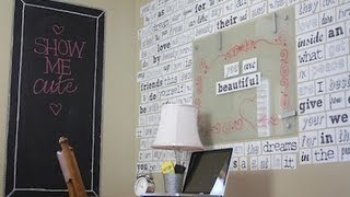 DIY Chalkboard  ShowMeCute [upl. by Irahcaz]