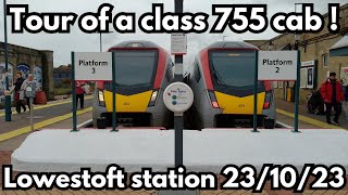 Tour of a class 755 cab  Filmed at Lowestoft station 231023 lowestoft class755 [upl. by Alyk]