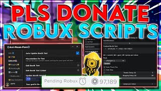 NEW PLS DONATE Script  Hack  Auto Farm ROBUX  Fake Donations  PASTEBIN 2023 [upl. by Aserret530]