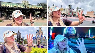 4 Parks 1 Day First Day of AllDay Park Hopping at Disney World  Rides Cosmic Rewind amp A Storm [upl. by Mcdowell]