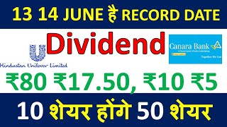 Canara Bank Share Latest News • 8 Shares Declared Dividend amp Stock Split Record Date In June [upl. by Ahsaele]