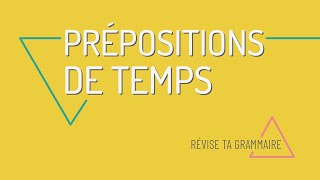 Les prépositions pour le temps  avant après depuis il y a FLE A2 [upl. by Gib]