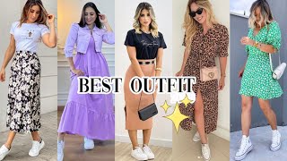 GUÍA DE OUTFITS PARA COMBINAR FALDAS Y VESTIDOS CON TENIS  MODA 2024 MUJER [upl. by Adnorat]