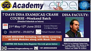 How to Clear DISA Exam by ICAI for CA Members in July 2022 [upl. by Ramed]