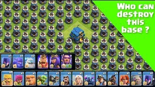 Every Troops vs Massive Bomb Tower Base  Clash of Clans [upl. by Keel]