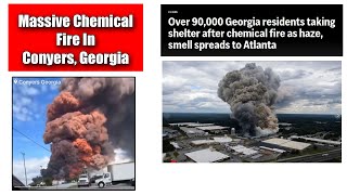 Top Stories Massive Chemical Fire In Conyers Georgia [upl. by Mikiso]