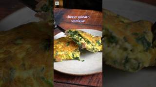 Cheesy Spinach Omelette shorts [upl. by Betti]