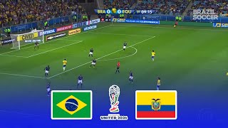 BRASIL VS ECUADOR • ELIMINATORIAS CONMEBOL MUNDIAL 2026 • PARTIDO COMPLETO [upl. by Eceinhoj]